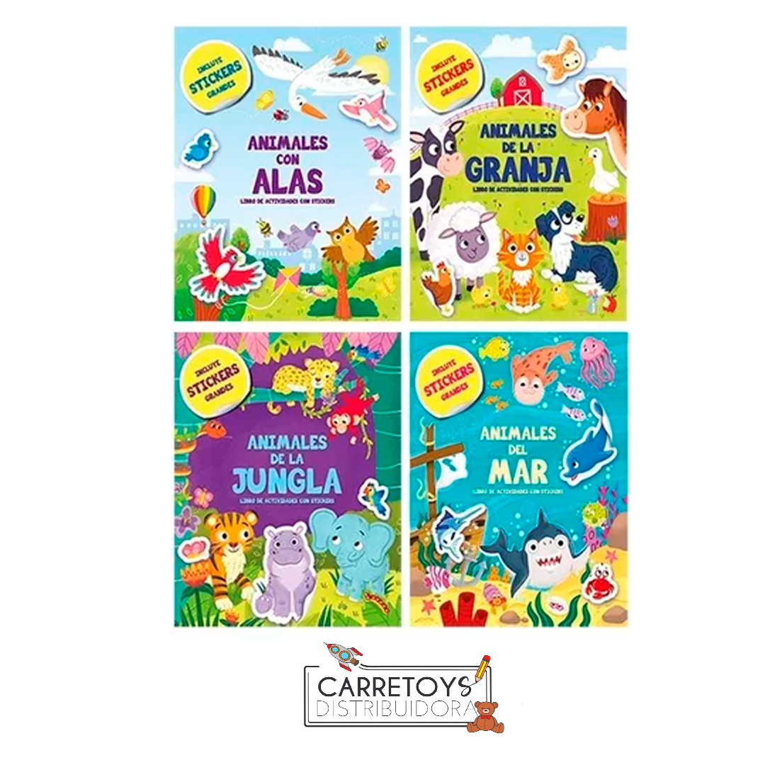 LIBRO DE ACTIVIDADES DE ANIMALES CON STICKERS - GRADO CINCO