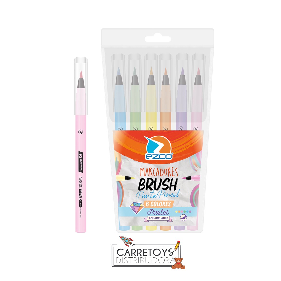 marcador-brush-pastel-x-6-punta-pincel-ezco